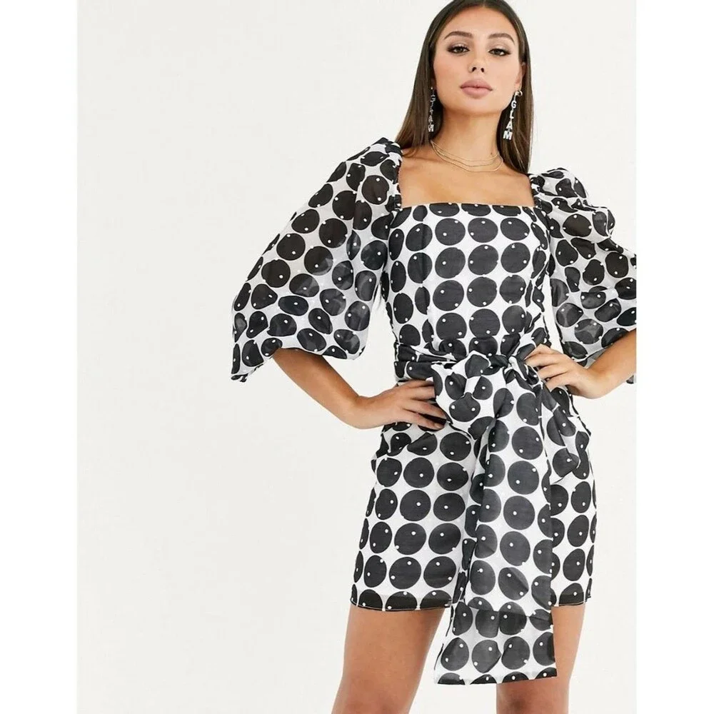 La Maison Talulah Tie Waist Mini Dress